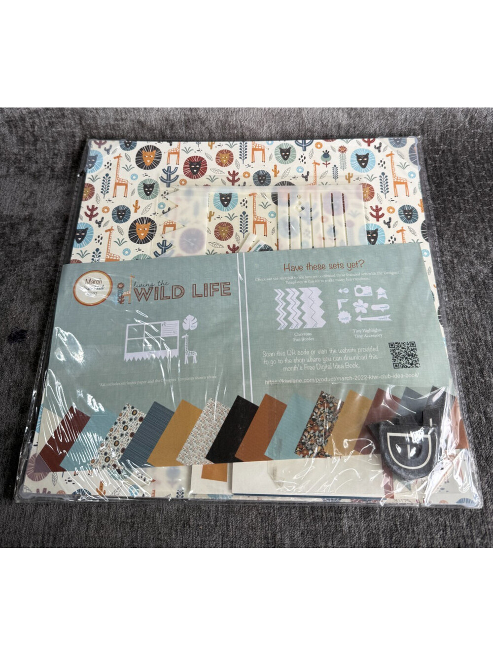 Kiwi Lane Kiwi Club March 2022 Living the Wild Life Scrapbook Kit Templates
